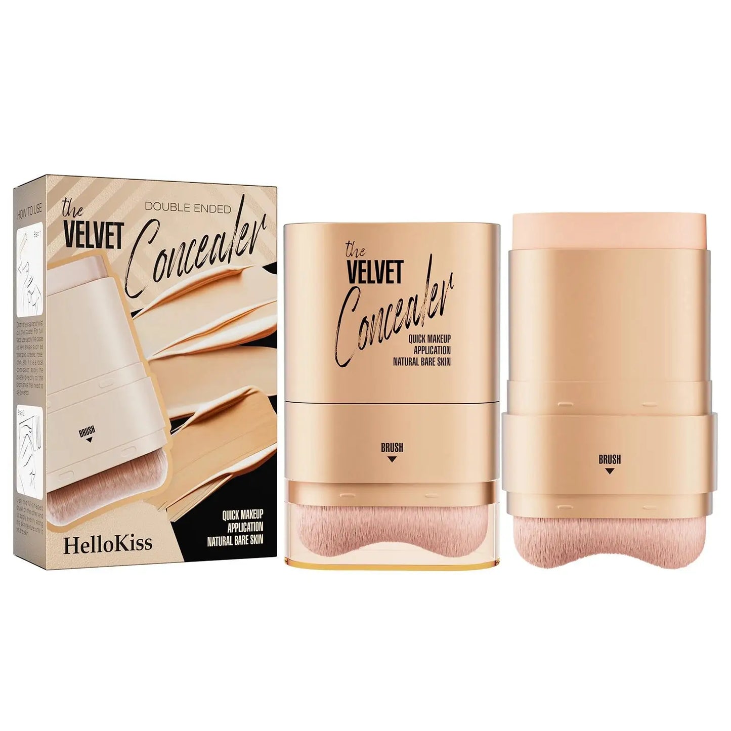 Hello Kiss 2-in-1 Waterproof Concealer Stick & Brush | 12g