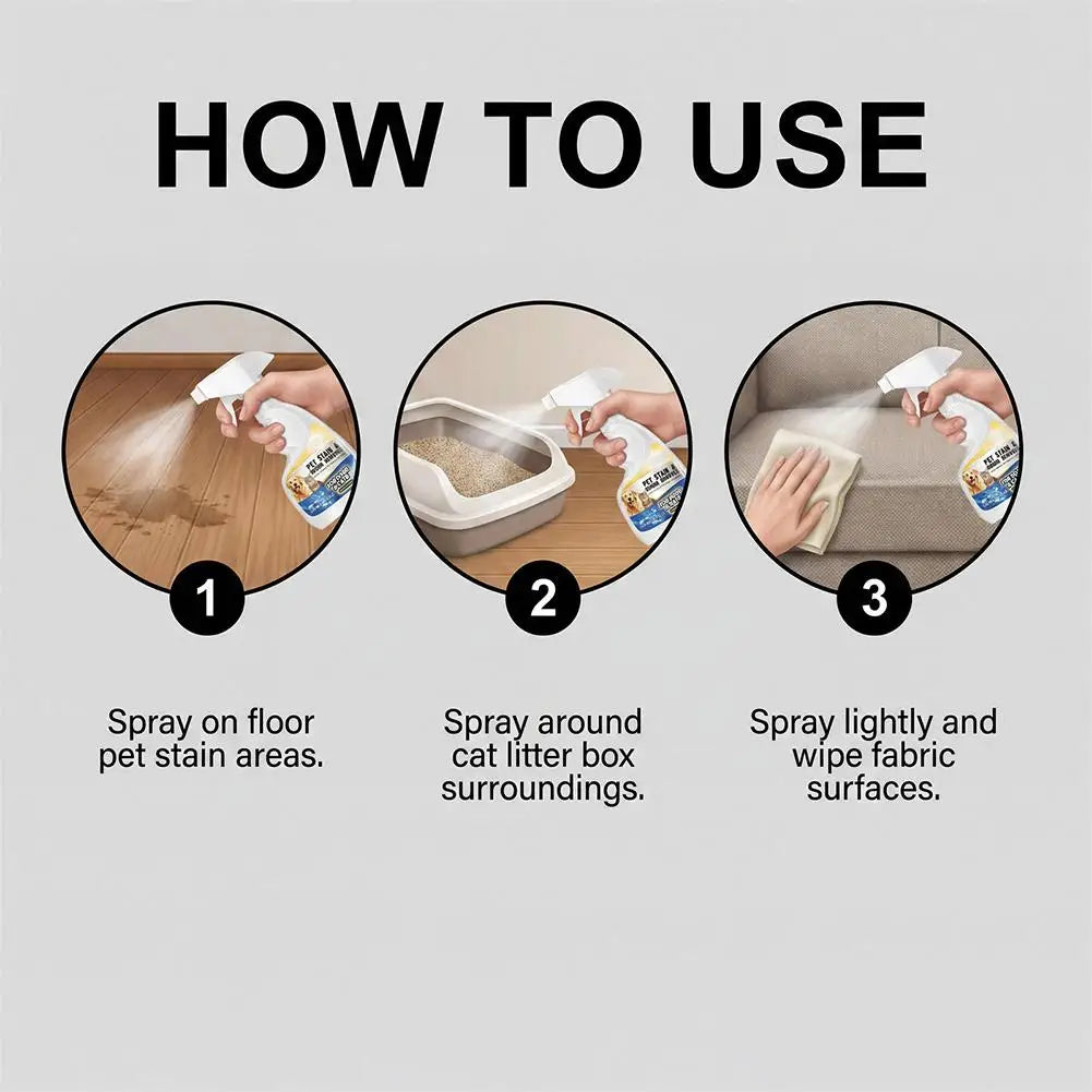 Gentle Healthy Remove Dogs Cats Urine Smell Household Floor Cleaner Spray 120ml Helps Reduce Pet Odours Stains Pet Stain Remover Peaceful Pleasures Health and Wellness