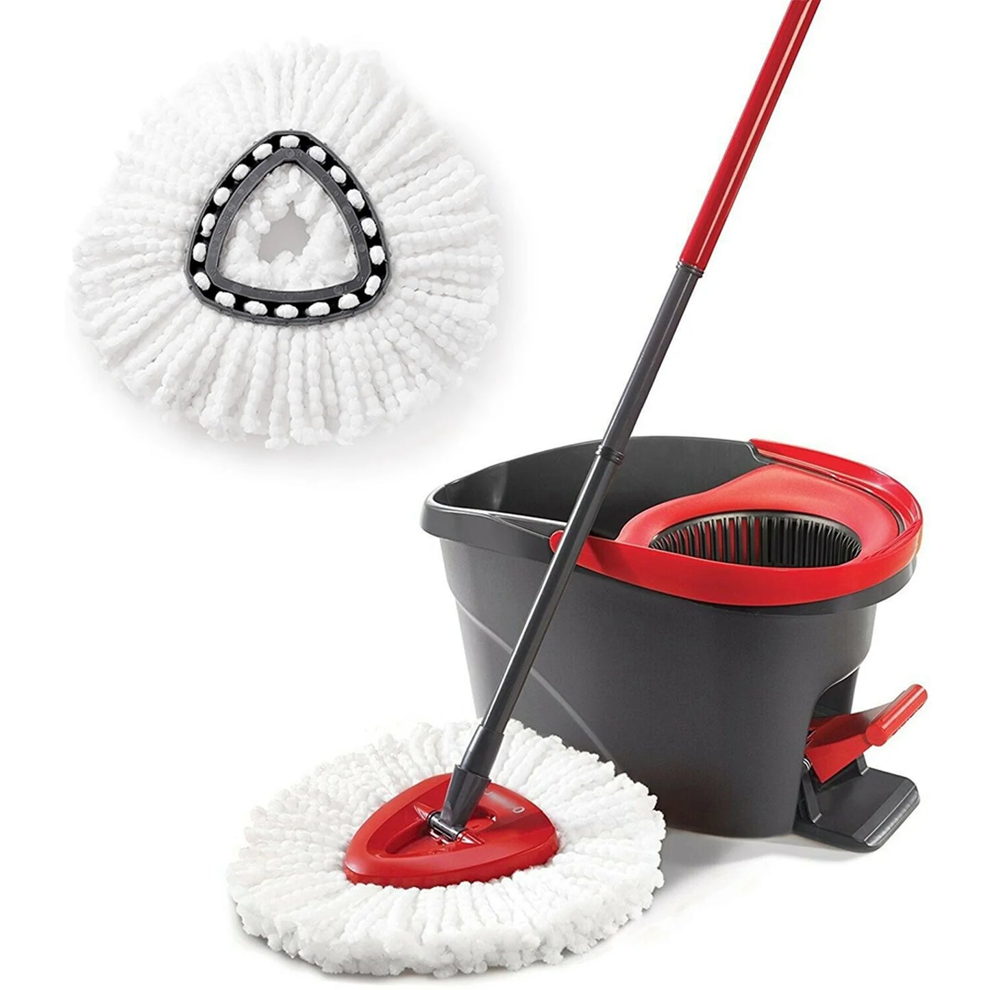 Easy Wring and Clean Floor Mop Turbo Microfibre 2in1 Replacement Refill Mop Head Accessory Home Cleaning Tools Peaceful Pleasures Health and Wellness