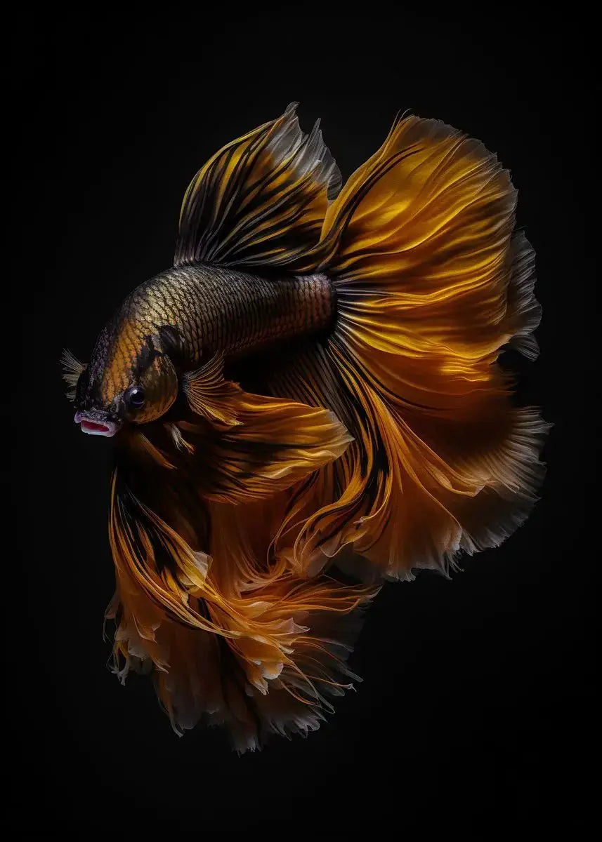 Tropical Fish Canvas Wall Art | Betta Goldfish Rainbow Fish Print