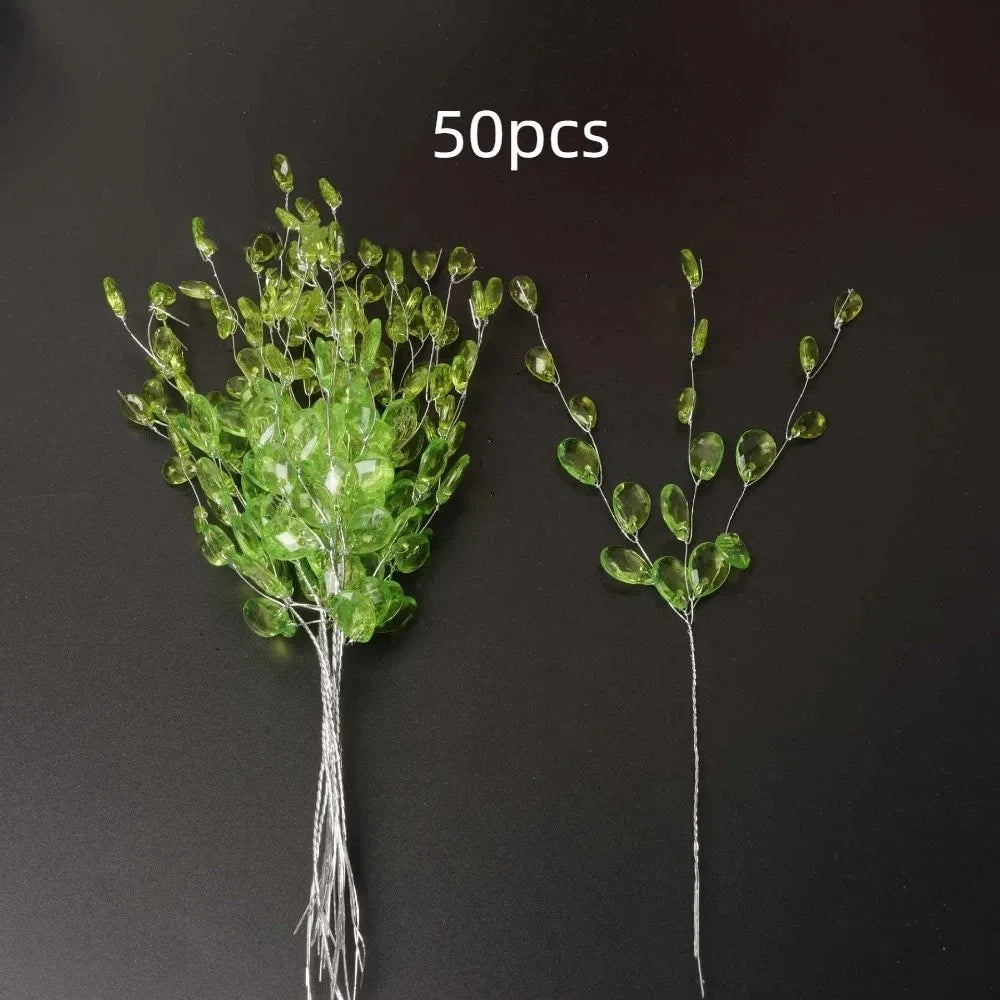 50pcs Acrylic Crystal Bud Branches | DIY Wedding & Home Décor