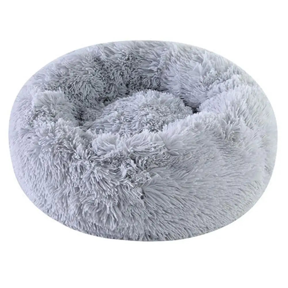 Donut Pet Bed | Plush Faux Fur Round Bed for Cats & Dogs