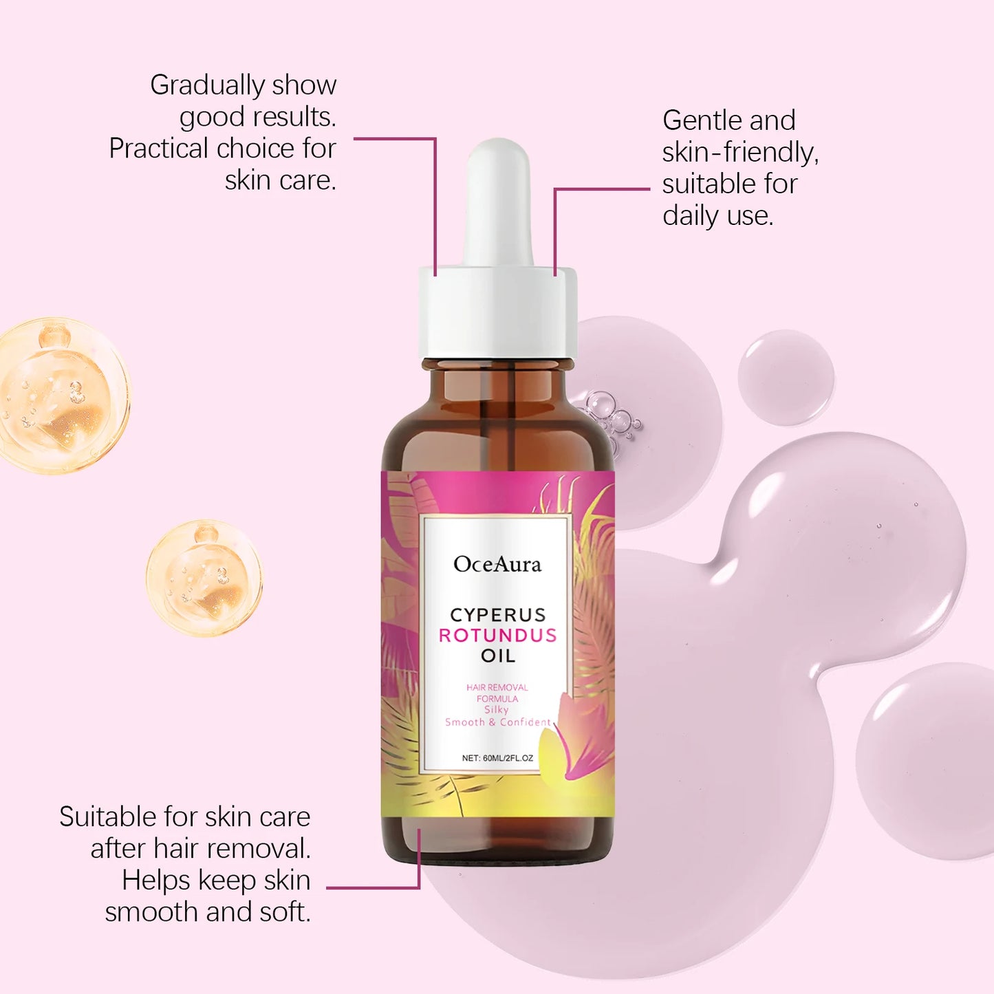 Oceaura Hair Removal Care Oil | Jojoba & Aloe, 60ml