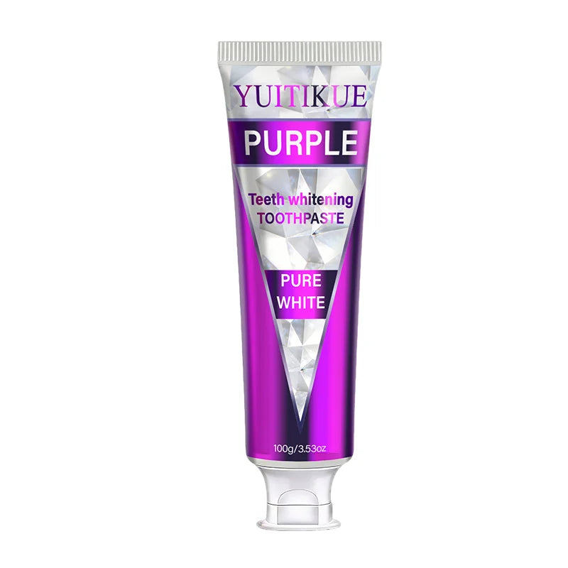 YUITIKUE Purple Teeth Whitening Toothpaste | Pure White Teeth Care | Gentle Oral Cleansing 100g Peaceful Pleasures Health and Wellness 1pc