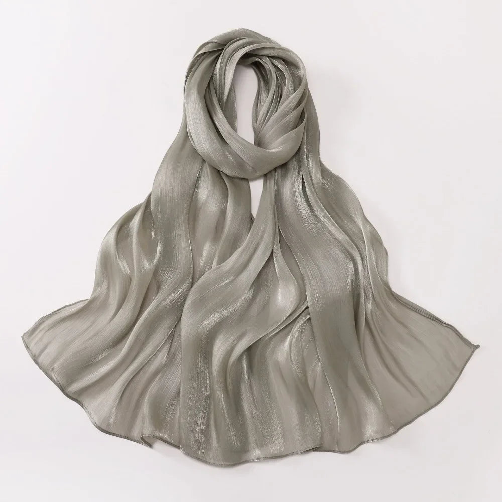 Women's Solid Chiffon Hijab Scarf – Long Lightweight Shawl Wrap