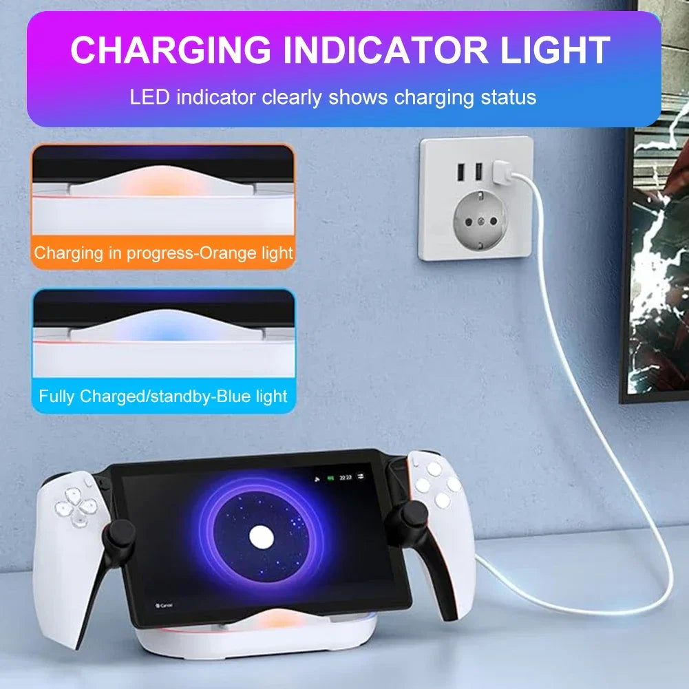 PS5 Portal Charging Dock Stand with 14 RGB Lighting Modes