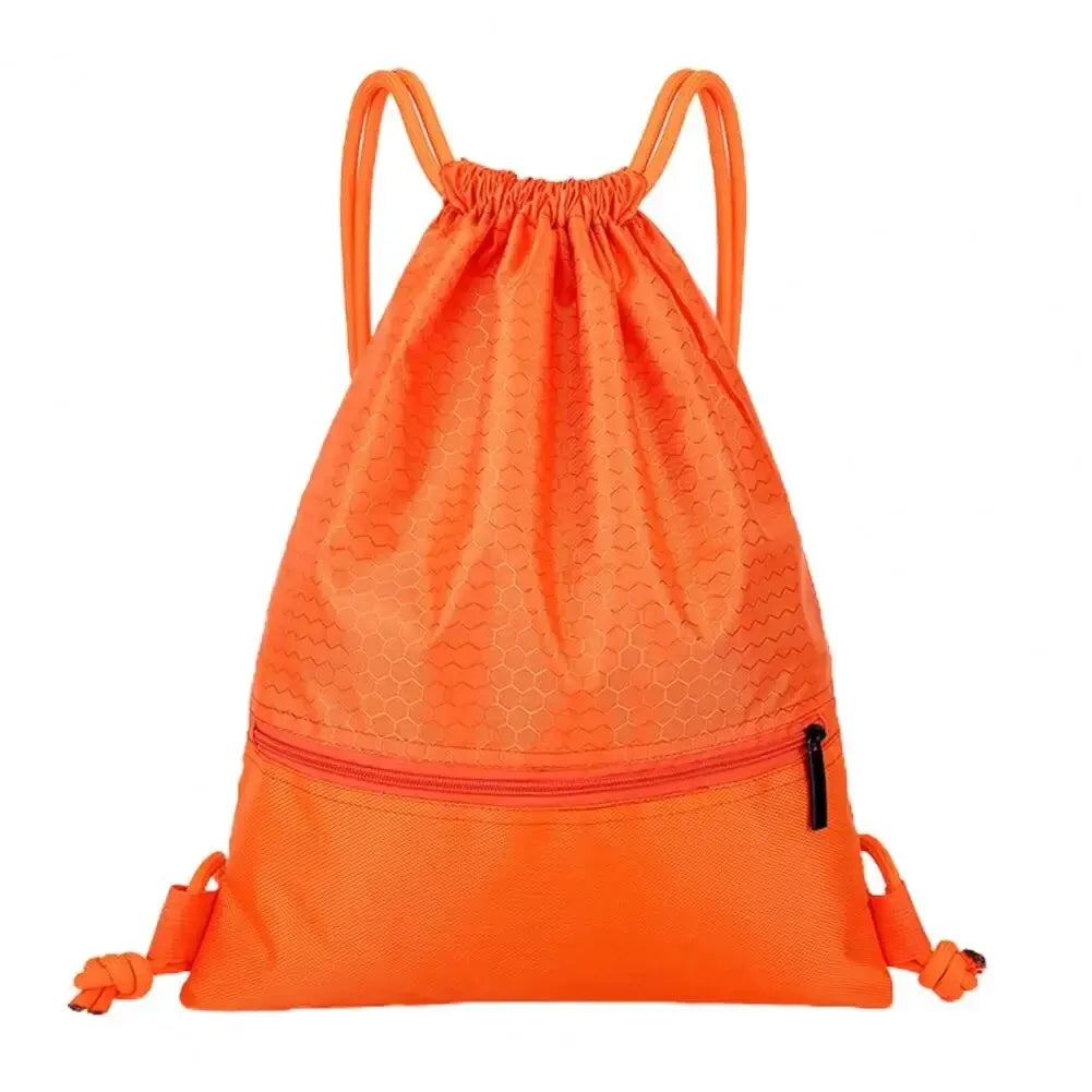 Large Drawstring Backpack – Nylon Gym, Basketball & Sports Bag