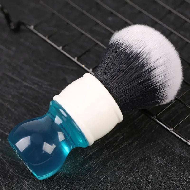 2026 Yaqi 24mm Aqua Tuxedo Synthetic Hair Shaving Brush for Men - Premium Quality Non-Slip Handle Shaving Accessory Peaceful Pleasures Health and Wellness