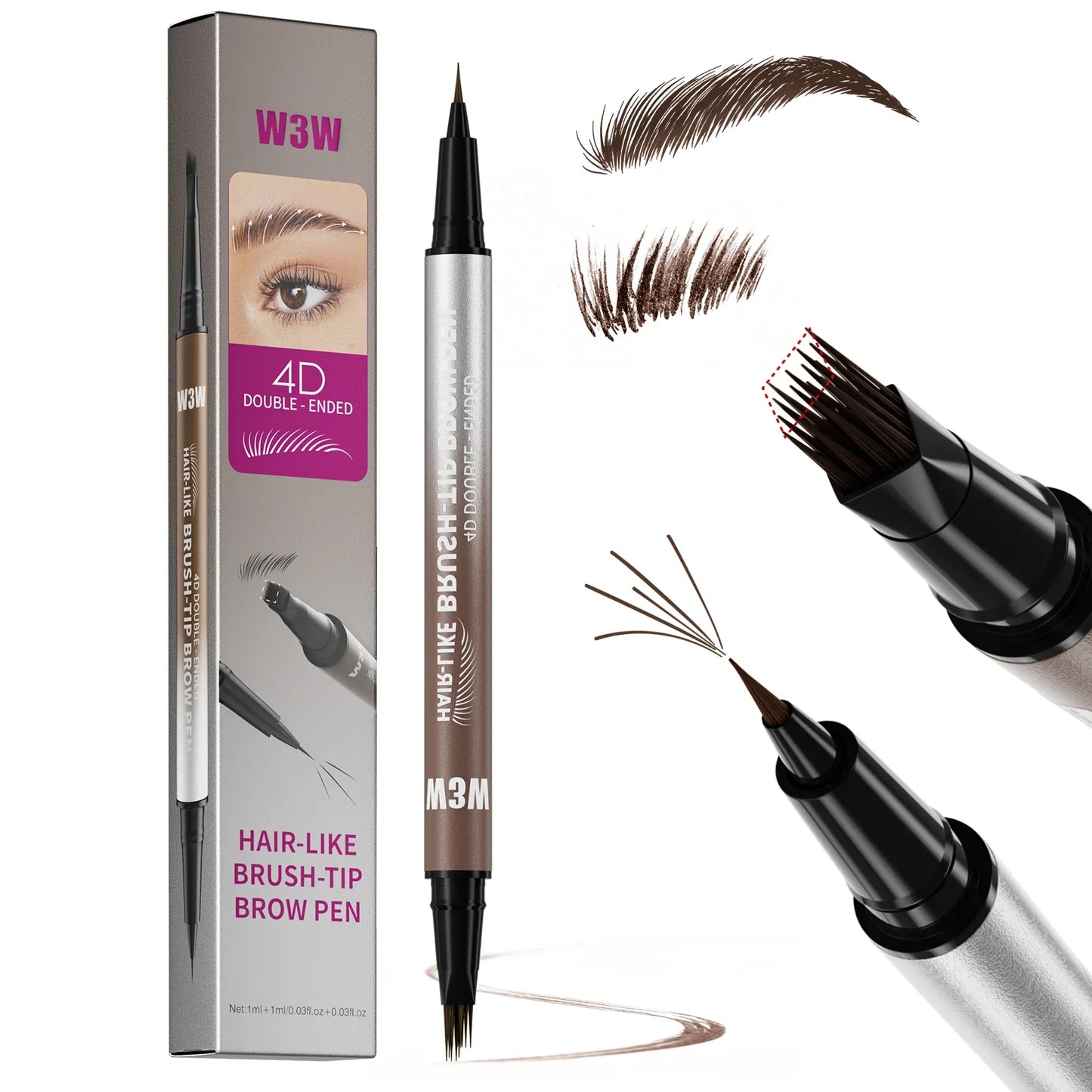 W3W 3D Waterproof Eyebrow Tint Pen – Anti-Smudge Brow Cream
