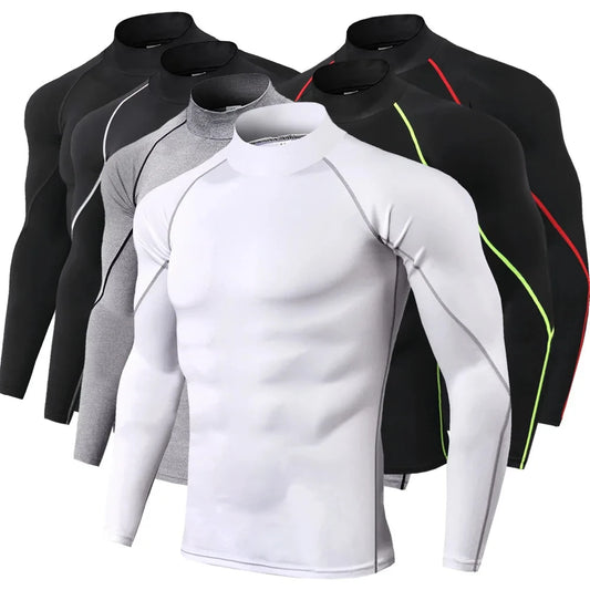Men's Long Sleeve Compression Gym Shirt | Quick-Dry Sport Top Compression Sport Shirt Peaceful Pleasures Health and Wellness