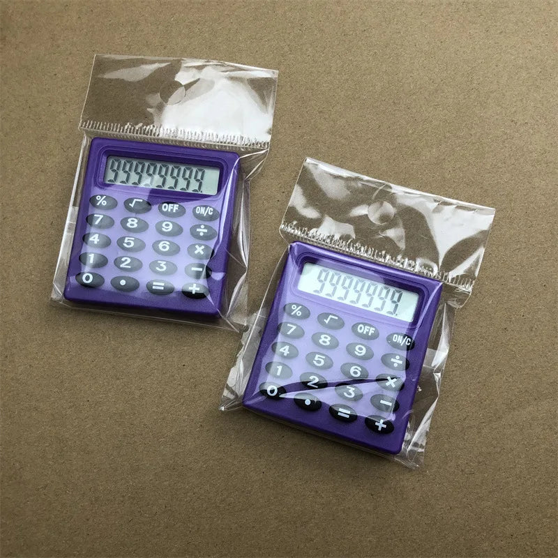 Pocket Calculator,Pocket Size Mini Calculators,8 Digit Display Basic Calculator,Mini Calculators for Students Kids Home Office Peaceful Pleasures Health and Wellness Purple 1PCS