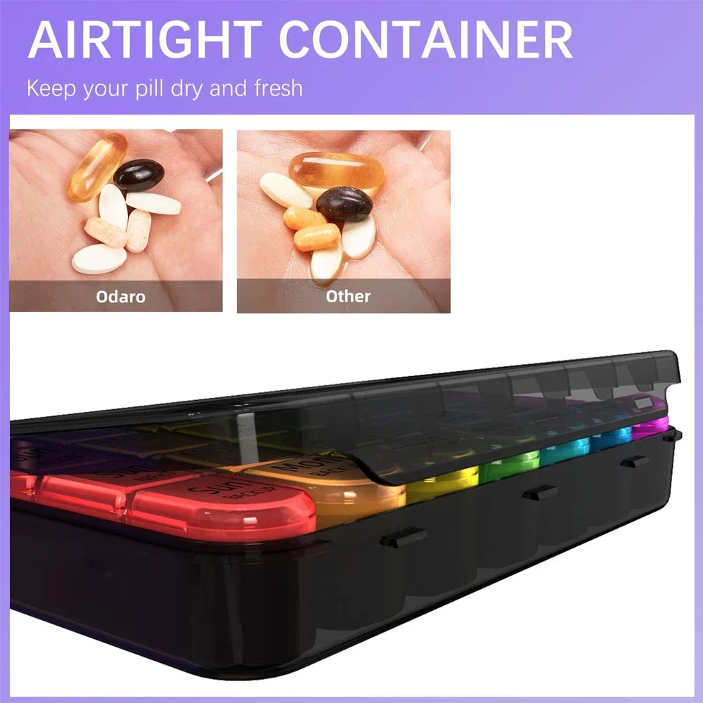 Weekly Pill Organizer 3 Times A Day, Daily Pill Box 7 Day, Large Travel Pill Case 21 Grids To Hold Medicine, Vitamin, Supplement Peaceful Pleasures Health and Wellness