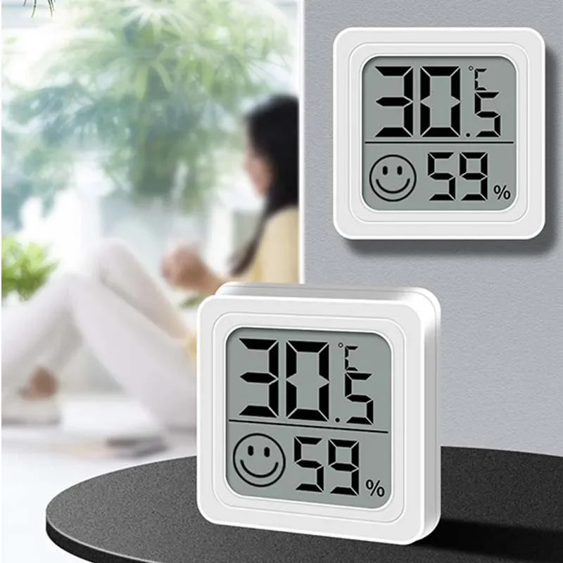 Mini LCD Digital Indoor Room Temperature Humidity Monitor with Comfort Indicator Wall/Desk Mount for Home Office Baby Room Peaceful Pleasures Health and Wellness