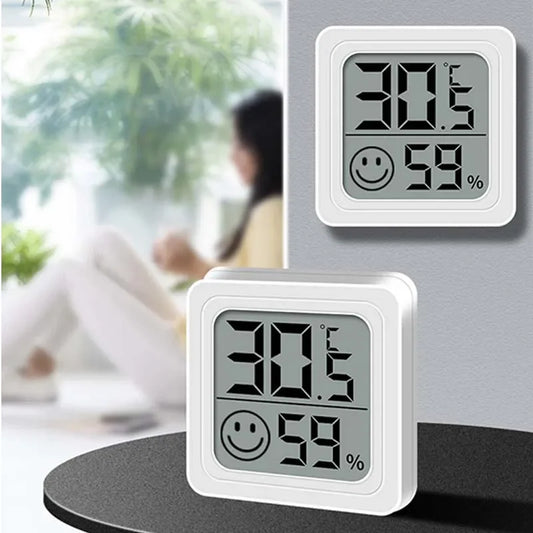 Mini LCD Digital Indoor Room Temperature Humidity Monitor with Comfort Indicator Wall/Desk Mount for Home Office Baby Room Peaceful Pleasures Health and Wellness