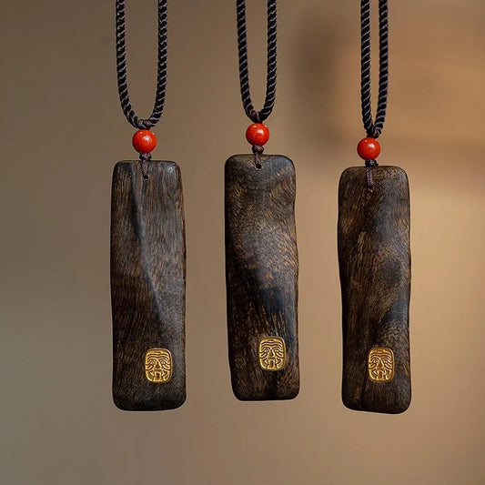 Zakiram God of Wealth Sinking Incense Wood Pendant Ornament Incense Wood Pendant Peaceful Pleasures Health and Wellness
