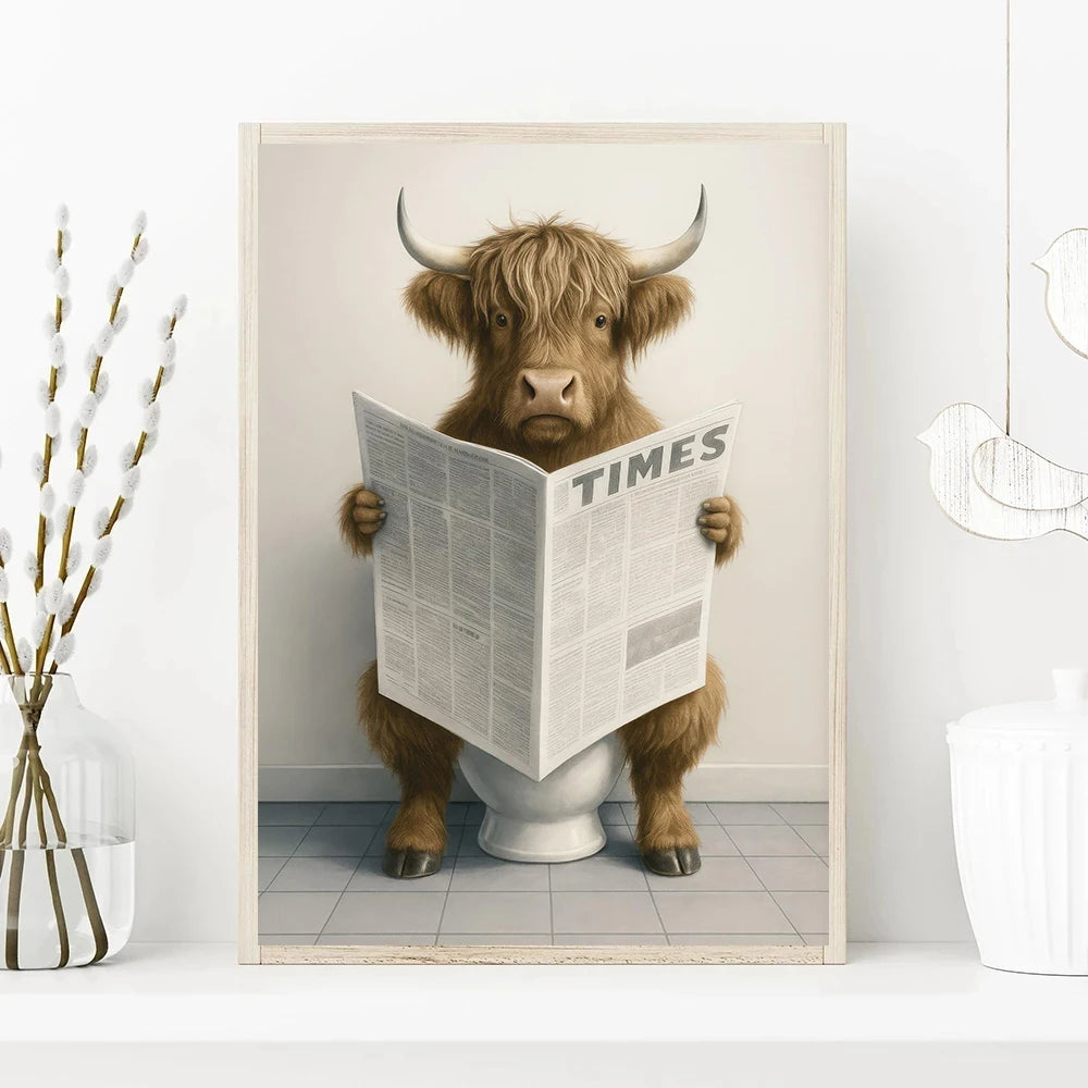Funny Victorian Queen Bathroom Canvas Wall Art | Toilet Humor
