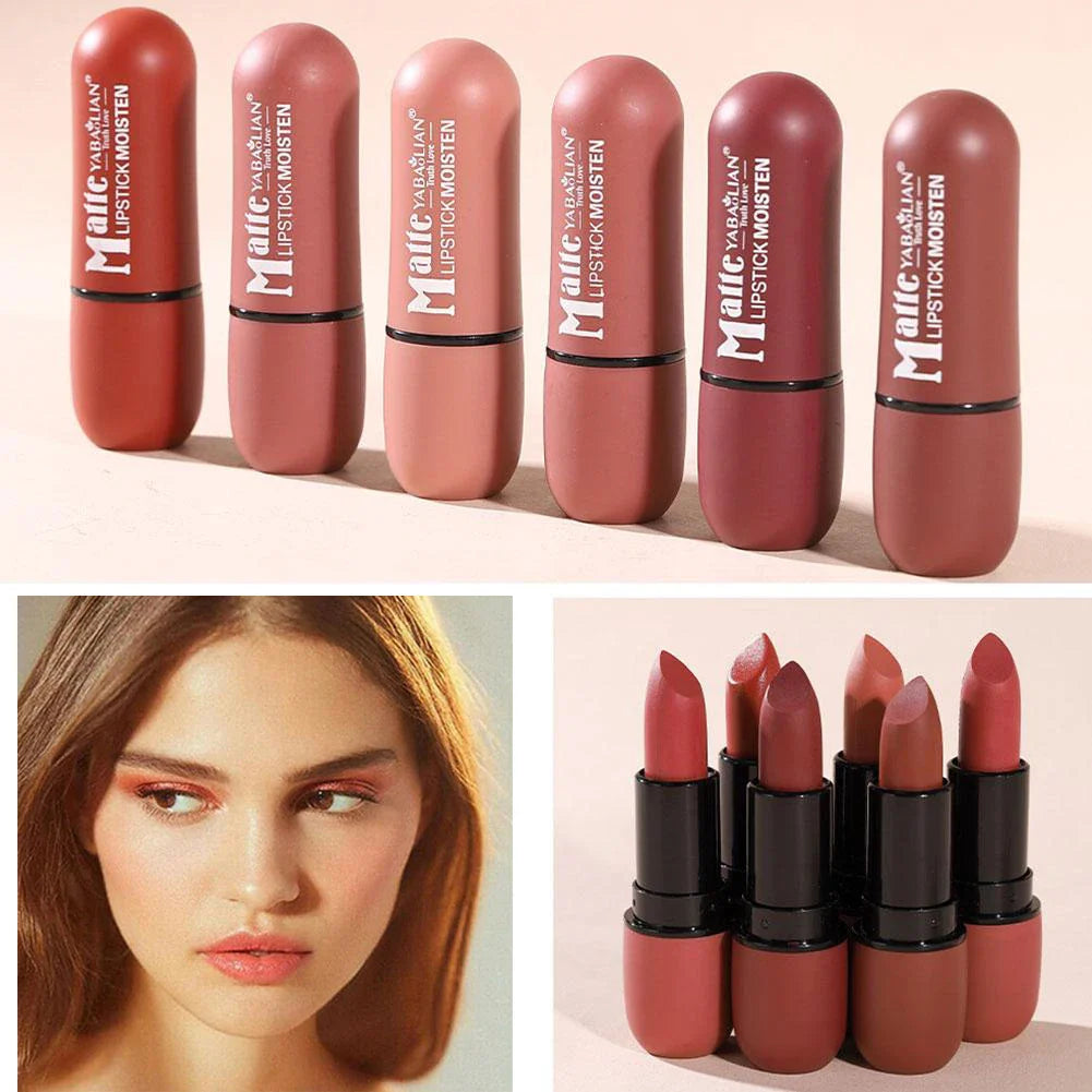 Velvet Matte Lipstick – Waterproof, High Pigment, Long-Lasting