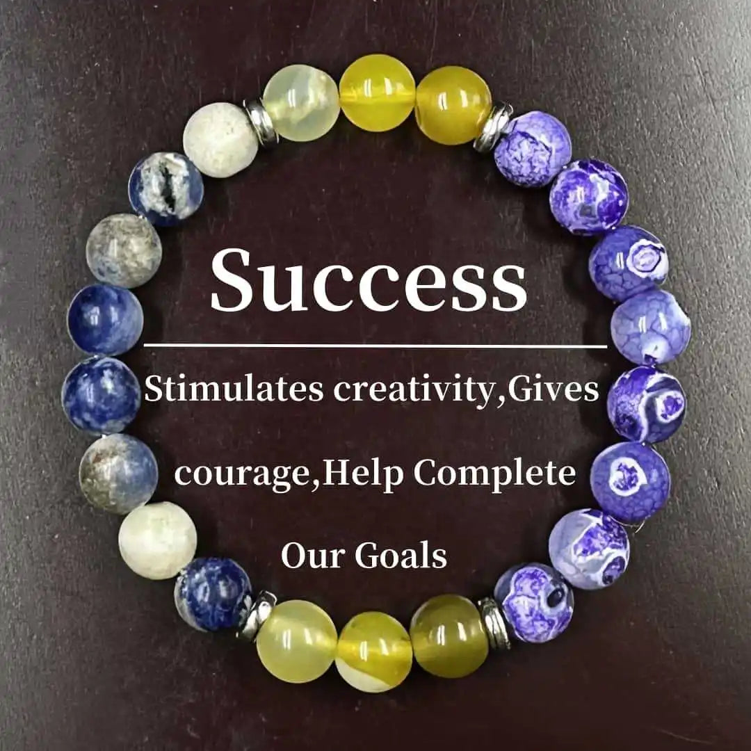 Stone Beads Bracelet Amethyst Tiger Eye Crystal Quartz Agate Gem Beads Bangles Women Reiki Healling Jewelry Gift Mens Bracelet Peaceful Pleasures Health and Wellness 18cm 0182-5
