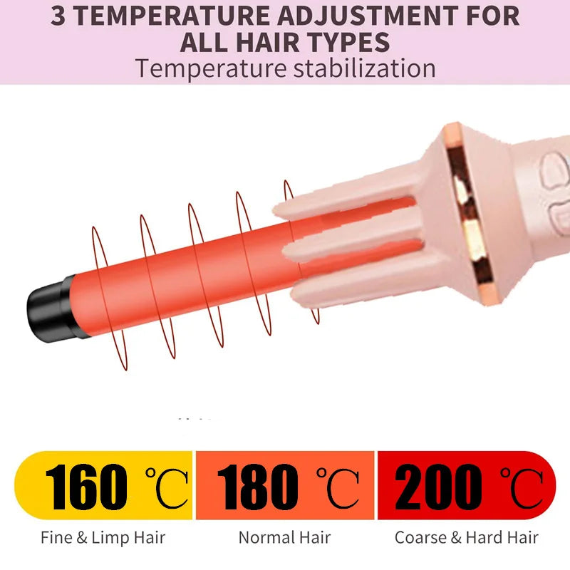 Automatic Rotating Negative Ion Curling Rod 28mm Large Wave Lazy Curling Hair Automatic Electric Hair Curler For Women Peaceful Pleasures Health and Wellness