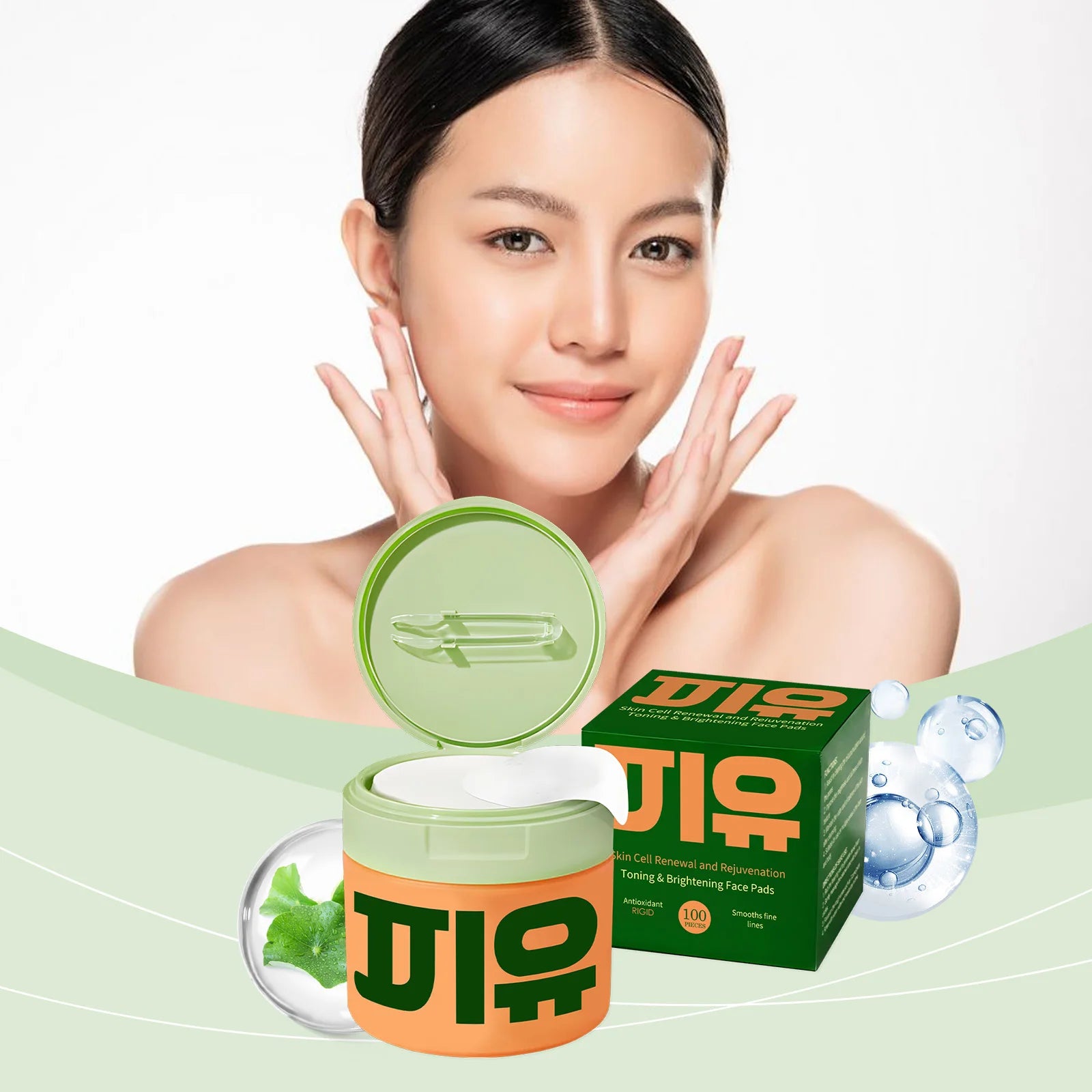 Centella Moisturizing Pads Deep Cleaning Improve Dullness Softening Keratin Brighten Enhance Skin Elasticity Facial Care Pads Peaceful Pleasures Health and Wellness