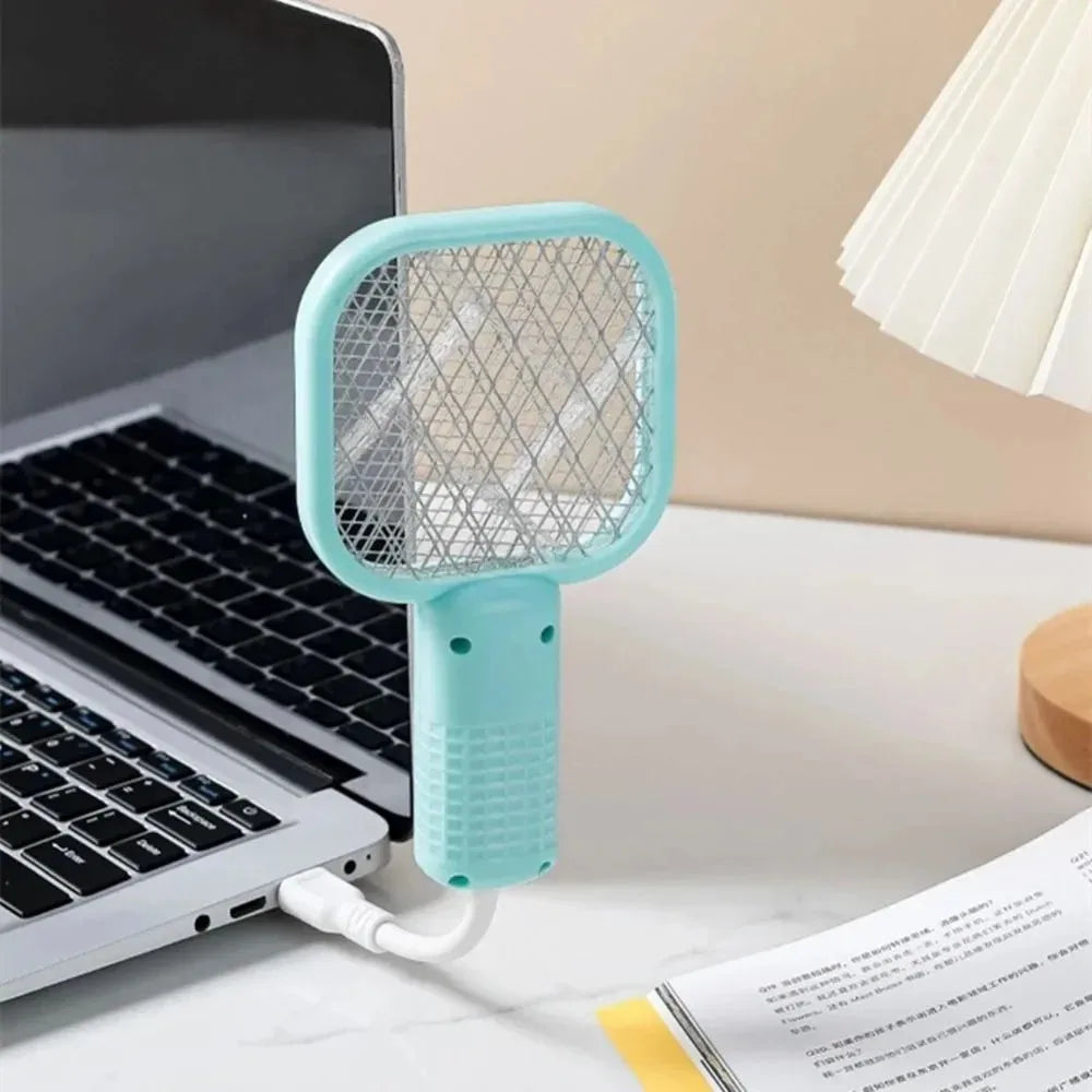 2-in-1 USB Mosquito Killer Lamp Electric Mosquito Swatter Purple Light Mosquito Trap Portable Insect Killer for Home Outdoor Cam Peaceful Pleasures Health and Wellness