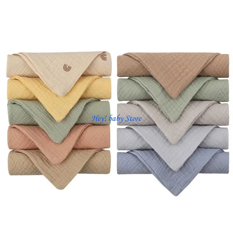 10-Pack Soft Cotton Baby Burp Cloths & Bibs | Absorbent Gauze
