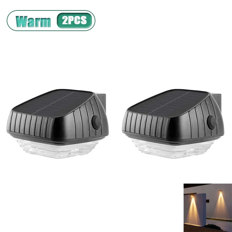 Solar Waterproof Outdoor Wall Lights – Garden Fence Patio Lamp