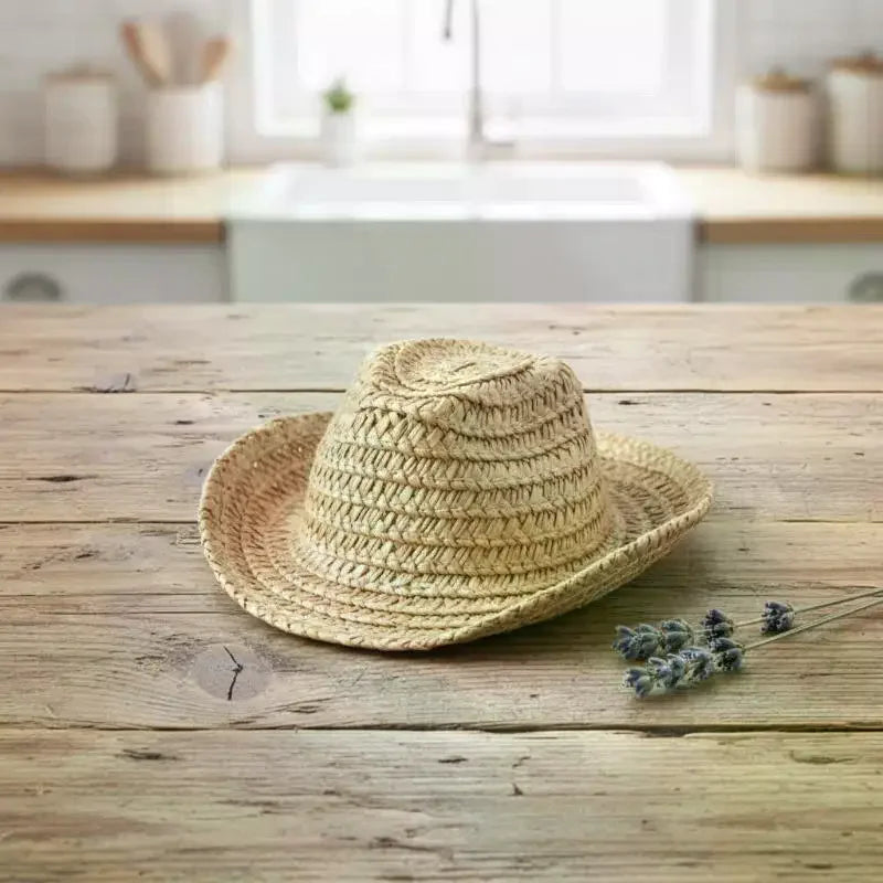 Mini Straw Pet Sun Hat for Cats & Dogs – UV Protection Cap