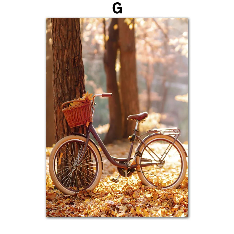 Fall Deer Autumn Canvas Wall Art Print | Living Room Decor