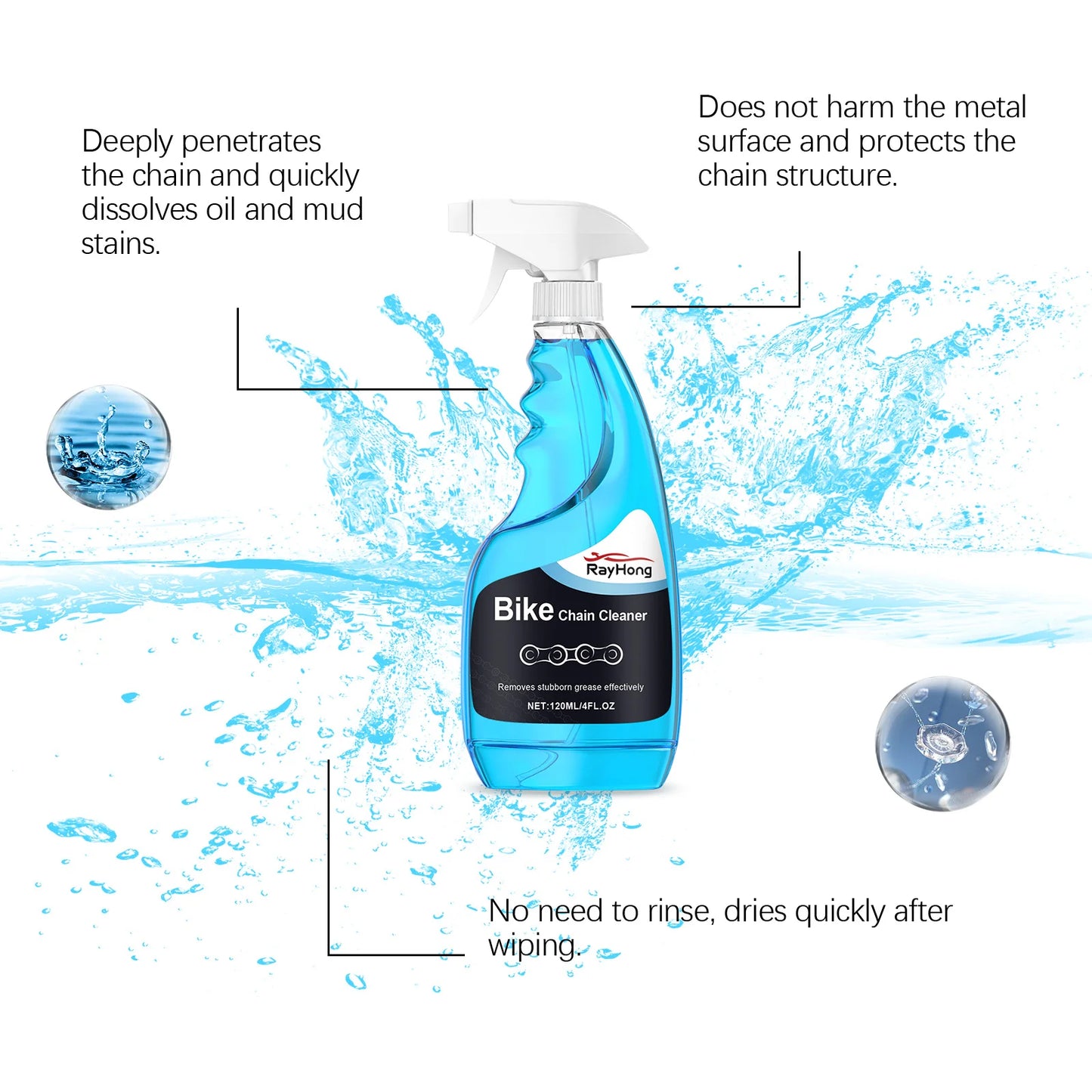 RayHong 120ml Anti-Rust Spray – Bike Chain & Car Rust Remover