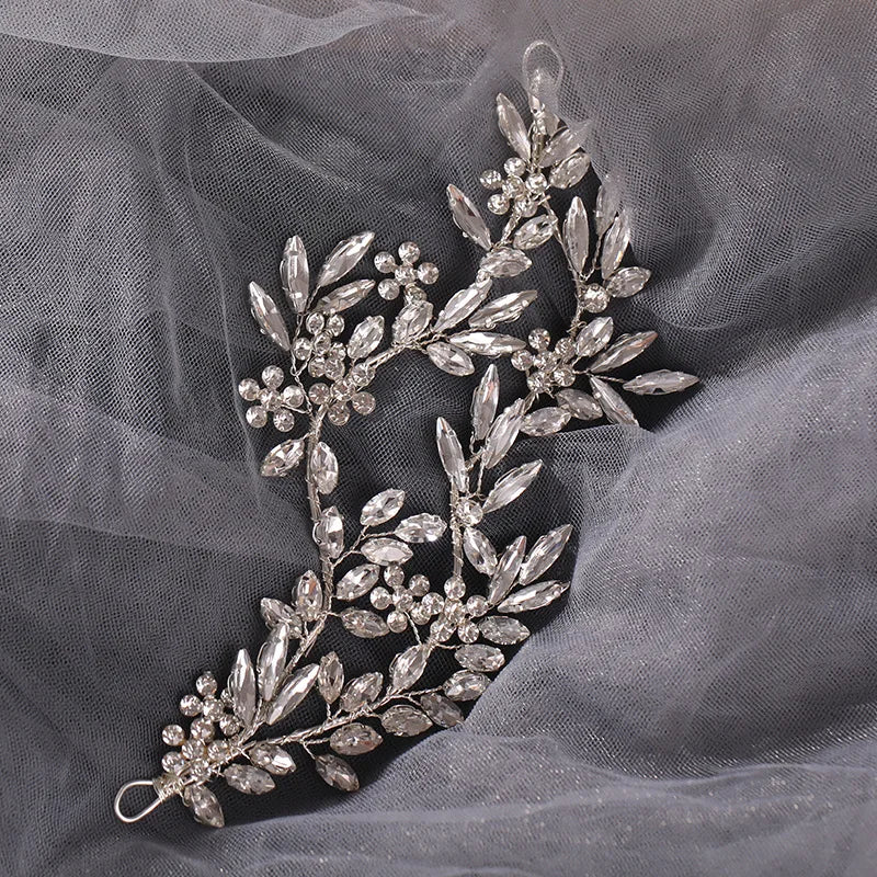 Rhinestone Hair Piece Inlaid Rhinestone Headband Party Leaf Hair Jewelry Peaceful Pleasures Health and Wellness