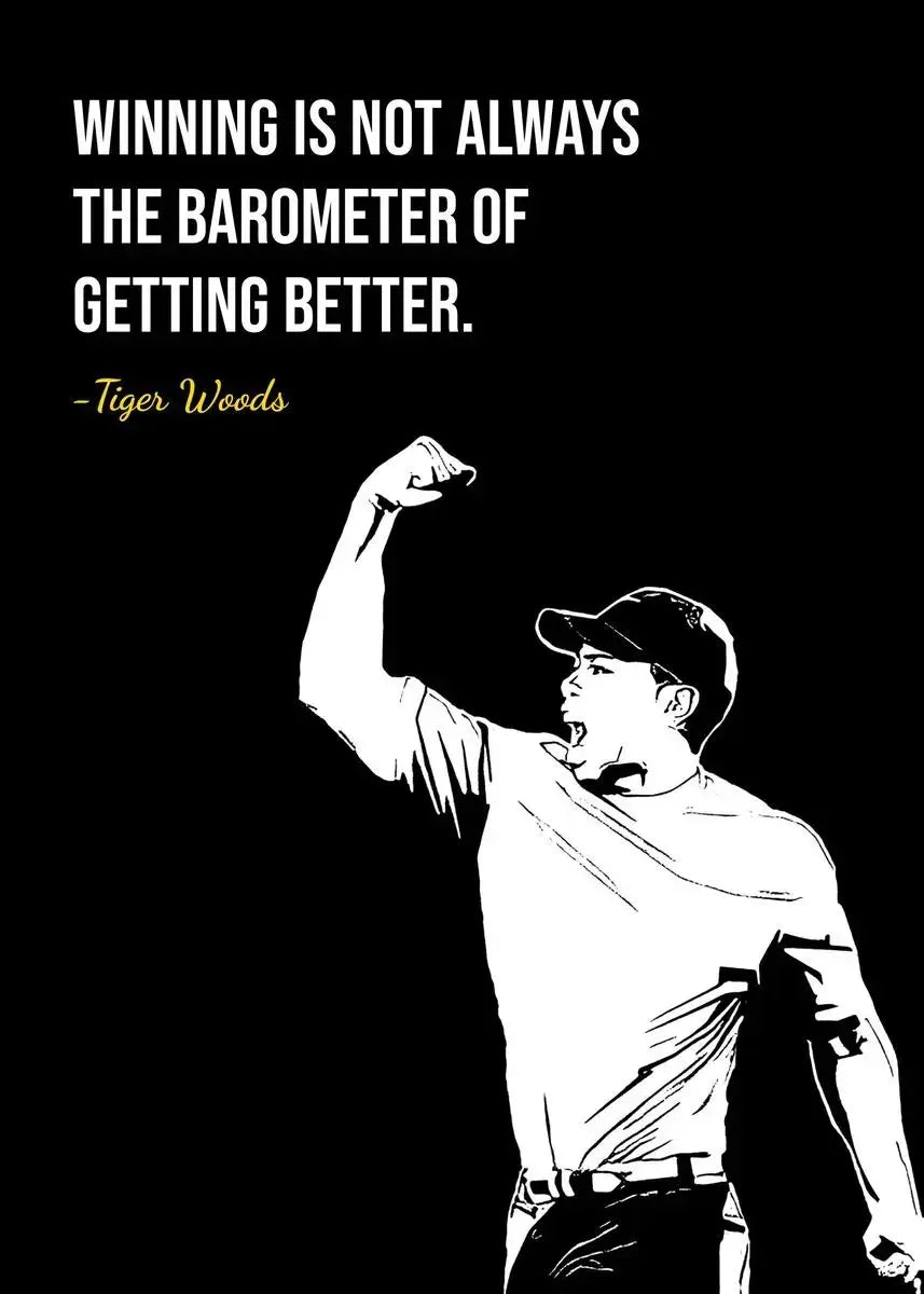 Tiger Woods Golf Portrait Canvas Wall Art | Fan Gift Poster