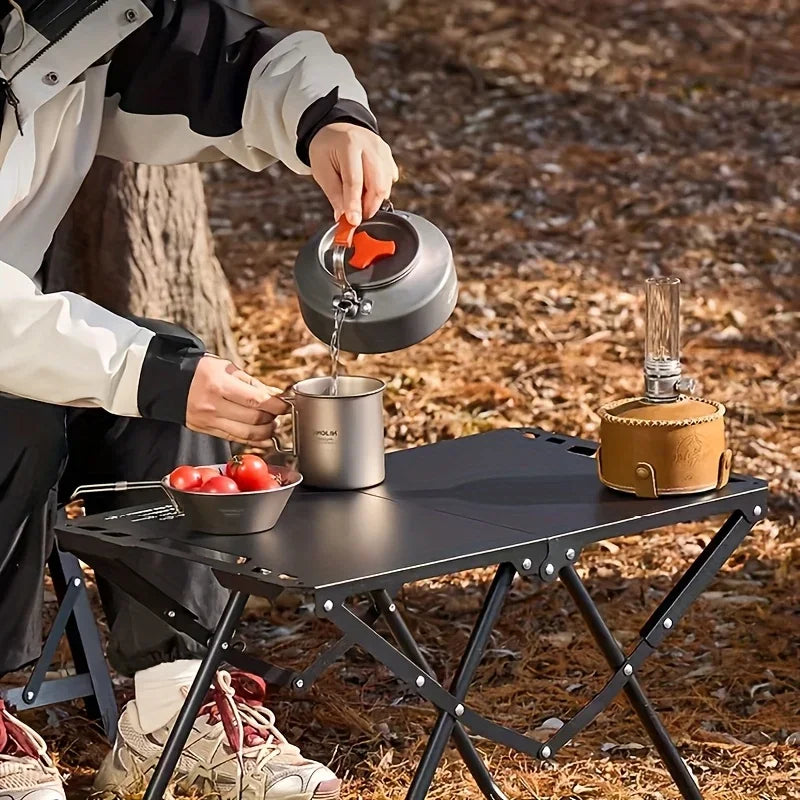 Multi functional outdoor folding table suitable for self driving and hiking camping dining table, quickly open the dining table Peaceful Pleasures Health and Wellness