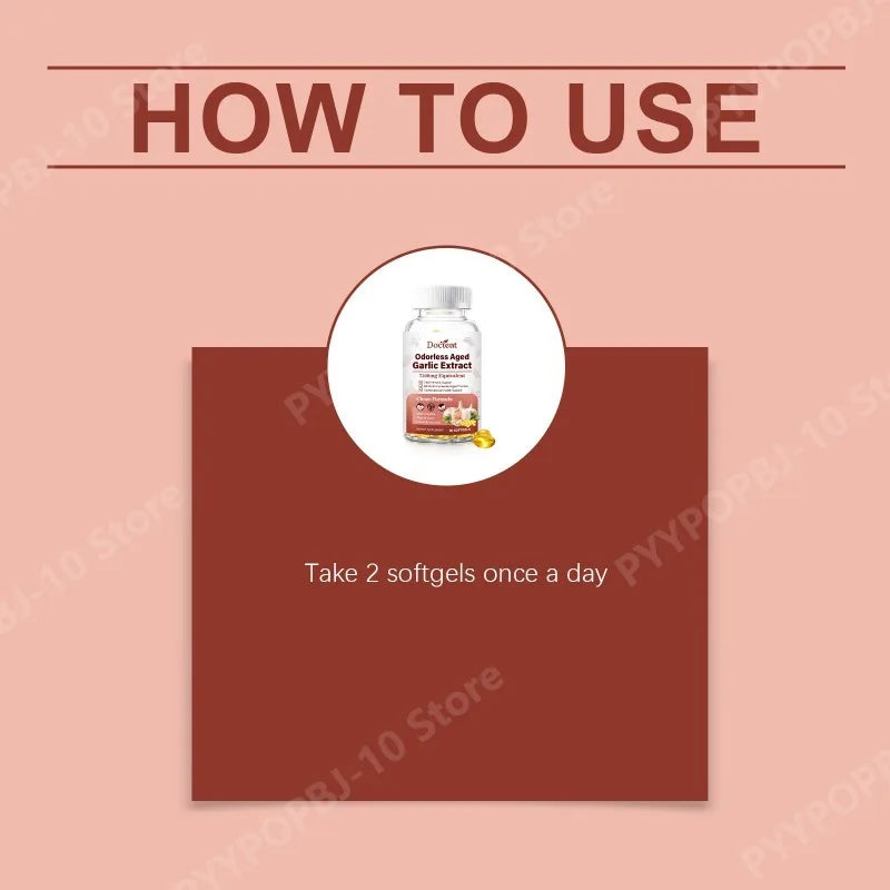 Odorless Aged Garlic Extract Softgels | 60ct Daily Supplement