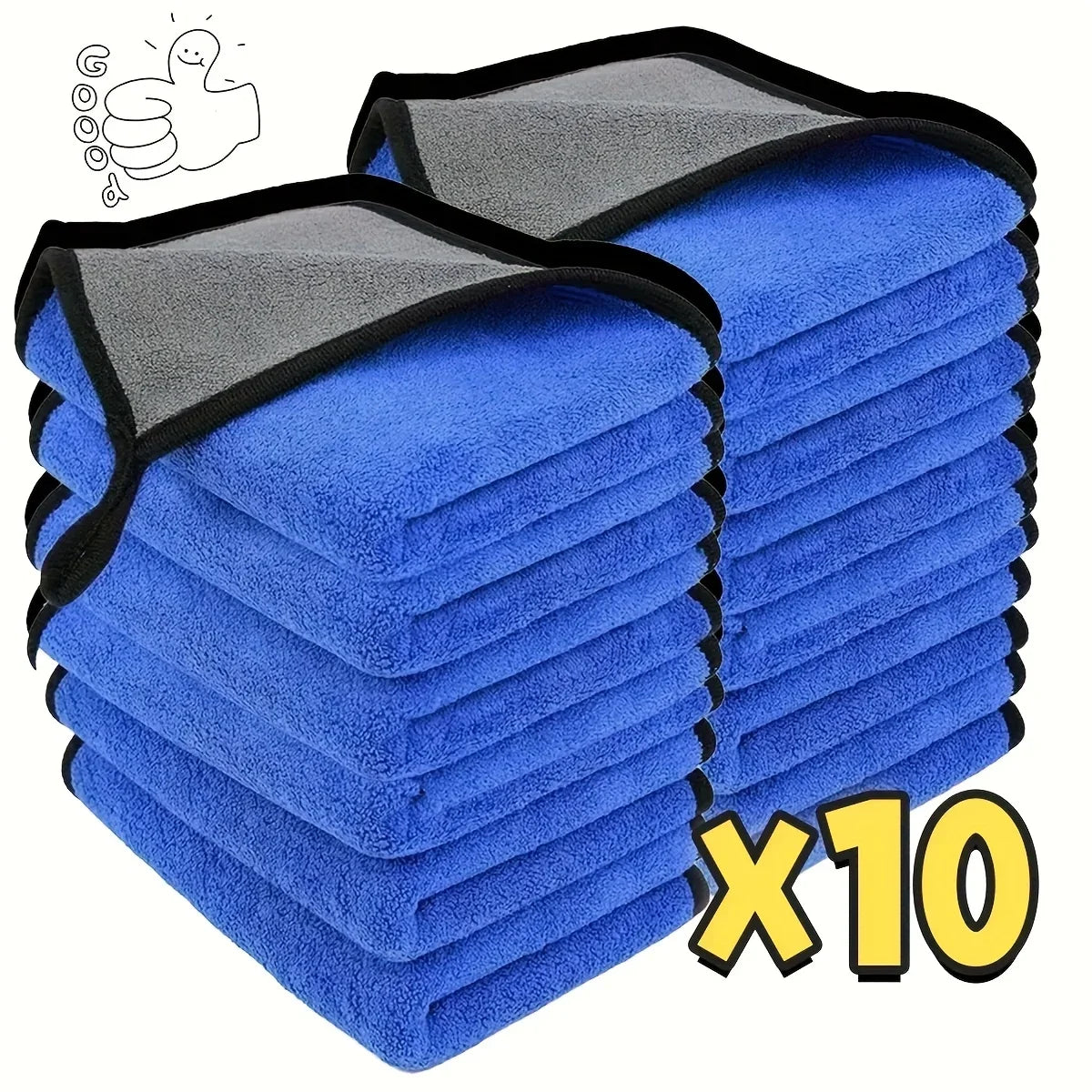 Microfiber Car Cleaning Towels 30x60cm | Quick-Dry Wash Cloths