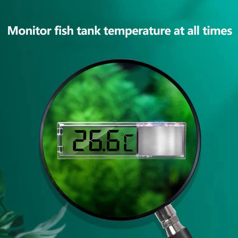 3D Digital LCD Aquarium Thermometer | Fish & Turtle Tank Temp