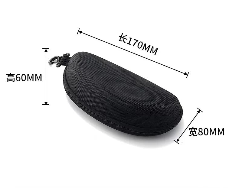 Large EVA Shockproof Sunglasses Case – Zippered, Travel-Ready Eyeglass Case Peaceful Pleasures Health and Wellness black