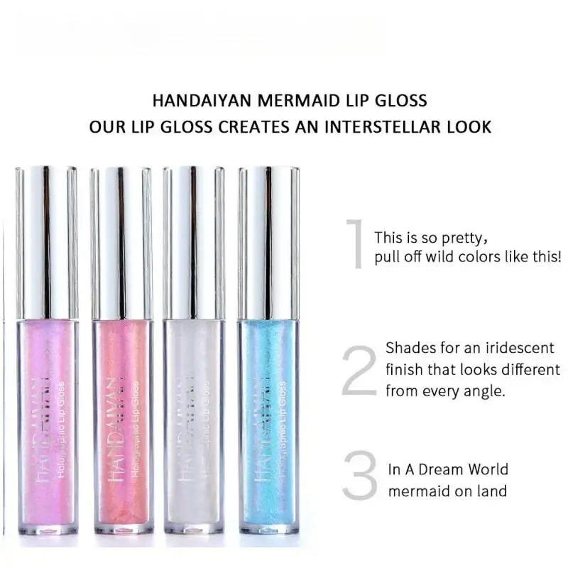 Handaiyan Glitter Lip Gloss – Waterproof Shimmer 6 Shades
