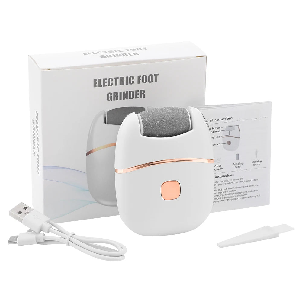 Automatic Electric Foot Grinder Thick Leather Deadskin Calluses Polishing Rechargeable Pedicure Tool Gentle Exfoliation File Peaceful Pleasures Health and Wellness Foot Grinder