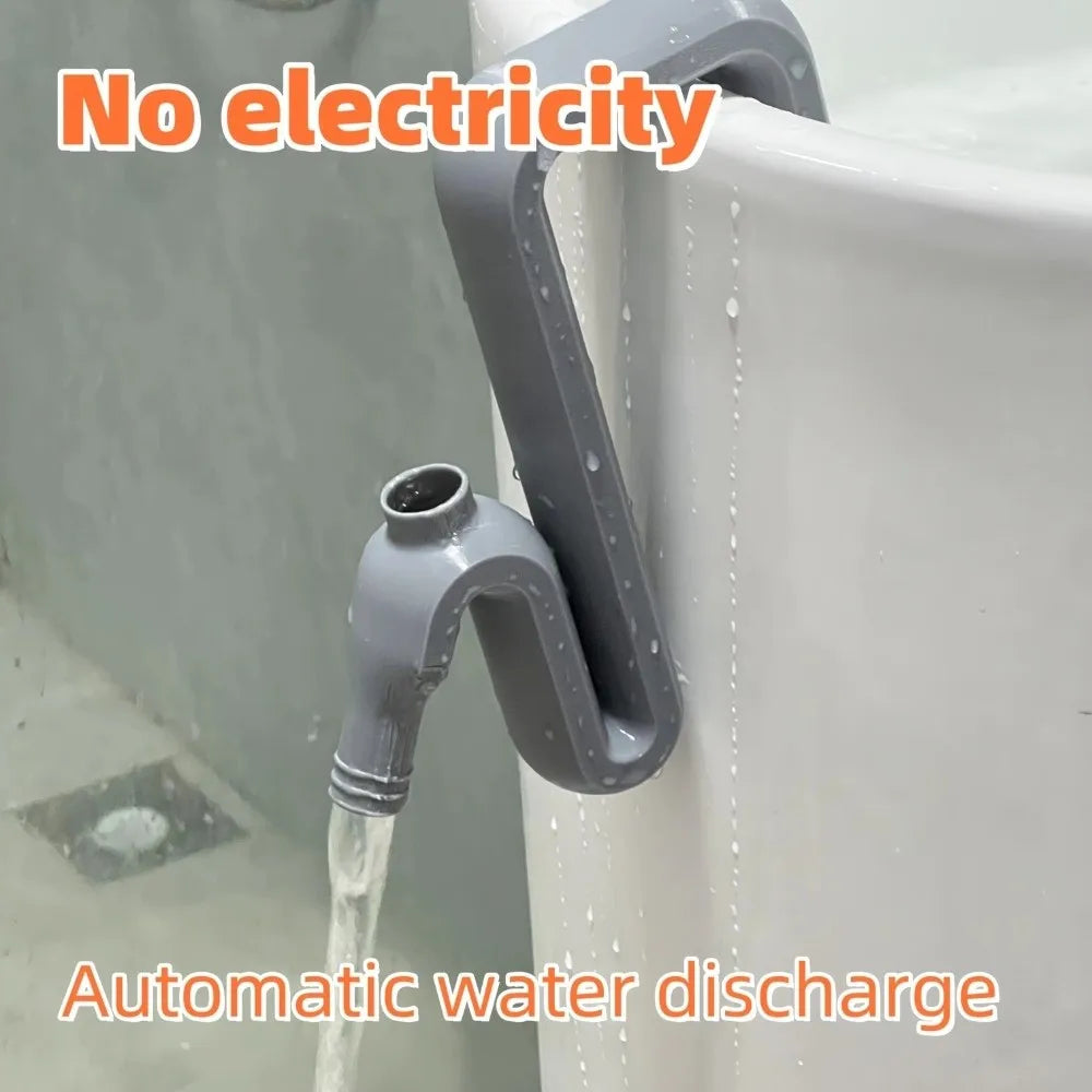 Self-priming Design Rainwater Transfer Pipe Siphon Mechanism PP Overflow Pipe Easy Installation Self-priming Siphon Hose Peaceful Pleasures Health and Wellness