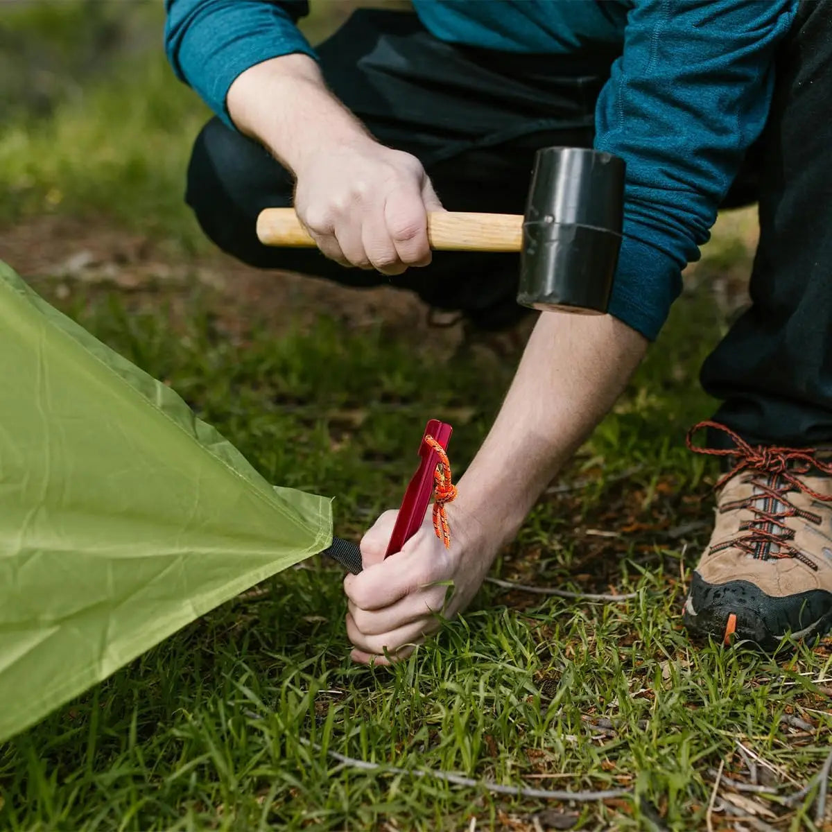 6Pcs 23cm Aluminum Alloy Tent Pegs Tent Nail Yard Canopy Garden Stakes Ground Camping Backpacking Hiking Tent Accessories Peaceful Pleasures Health and Wellness