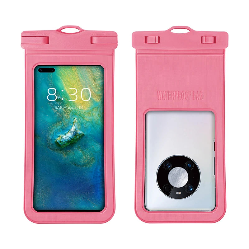 waterproof smartphone case phone armbands and pouches waterproof phone pouch for swimming bag phone diving case under water Peaceful Pleasures Health and Wellness Pink for 7.2inch