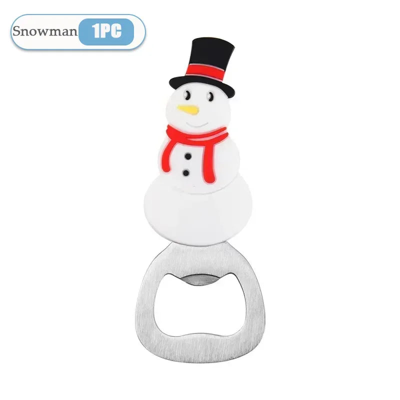 Christmas Magnetic Bottle Opener | Santa Silicone Fridge Magnet