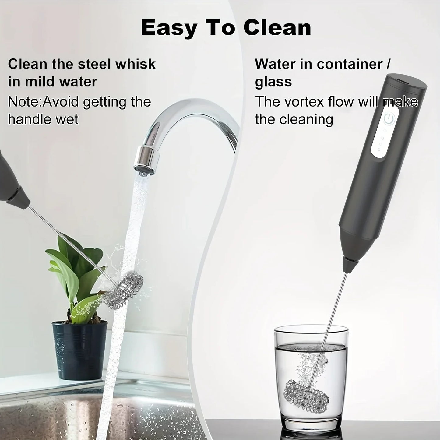 Mini USB Rechargeable Handheld Milk Frother & Foam Maker