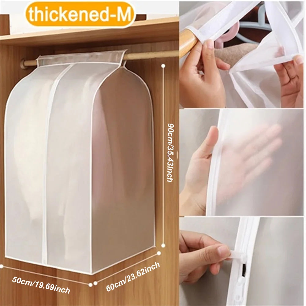 Transparent Garment Dust Cover Bag | Hanging Clothes Protector