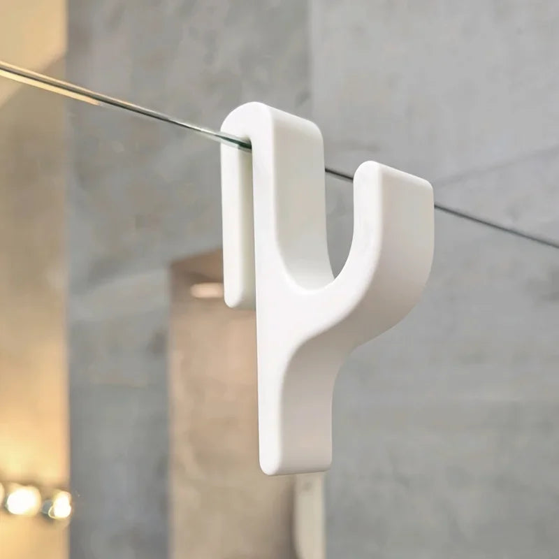 3D Shower Door Towel Hook Glass Doors Bathroom Hanger Clothes