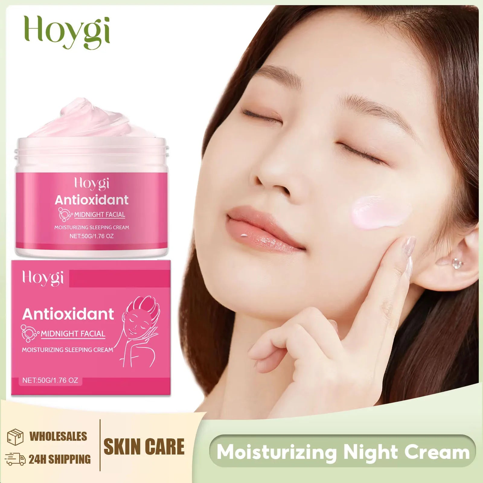 Night Face Cream Repair Damaged Skin Treatment Firming Increase Elasticity Lifting Tighten Reduce Dullness Brightening Skin Care Peaceful Pleasures Health and Wellness Default Title