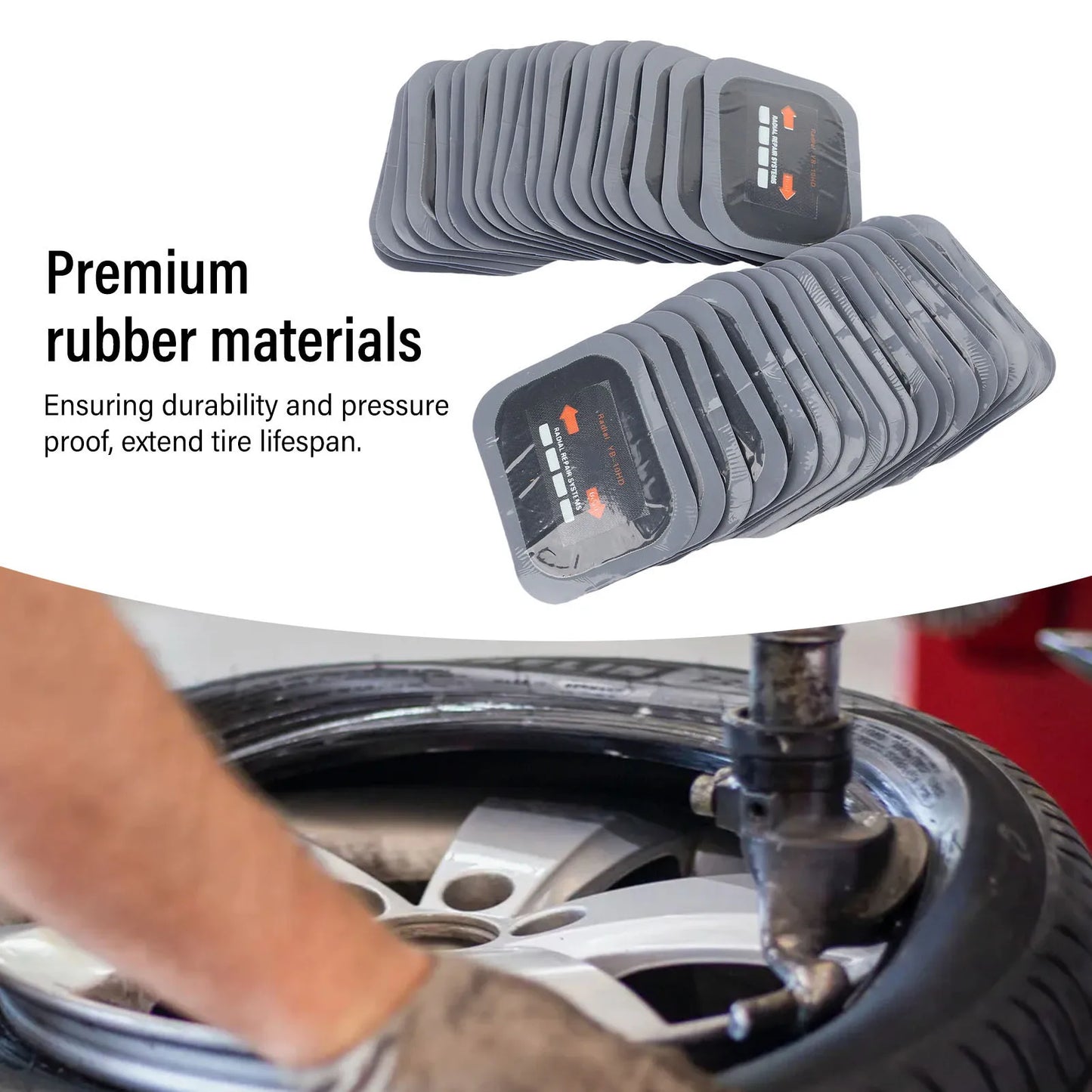 40-Pack Radial Tire Repair Patches 65x80mm – Cars & Trucks