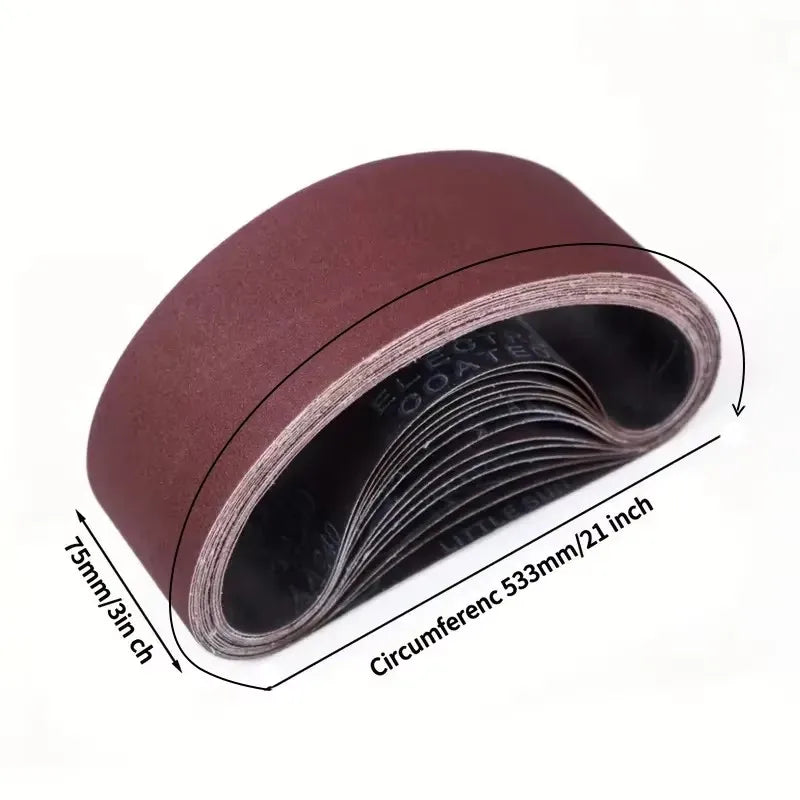 533 Sanding Belt 60-400 Grit Wood Soft Metal Polishing Sandpaper Used
