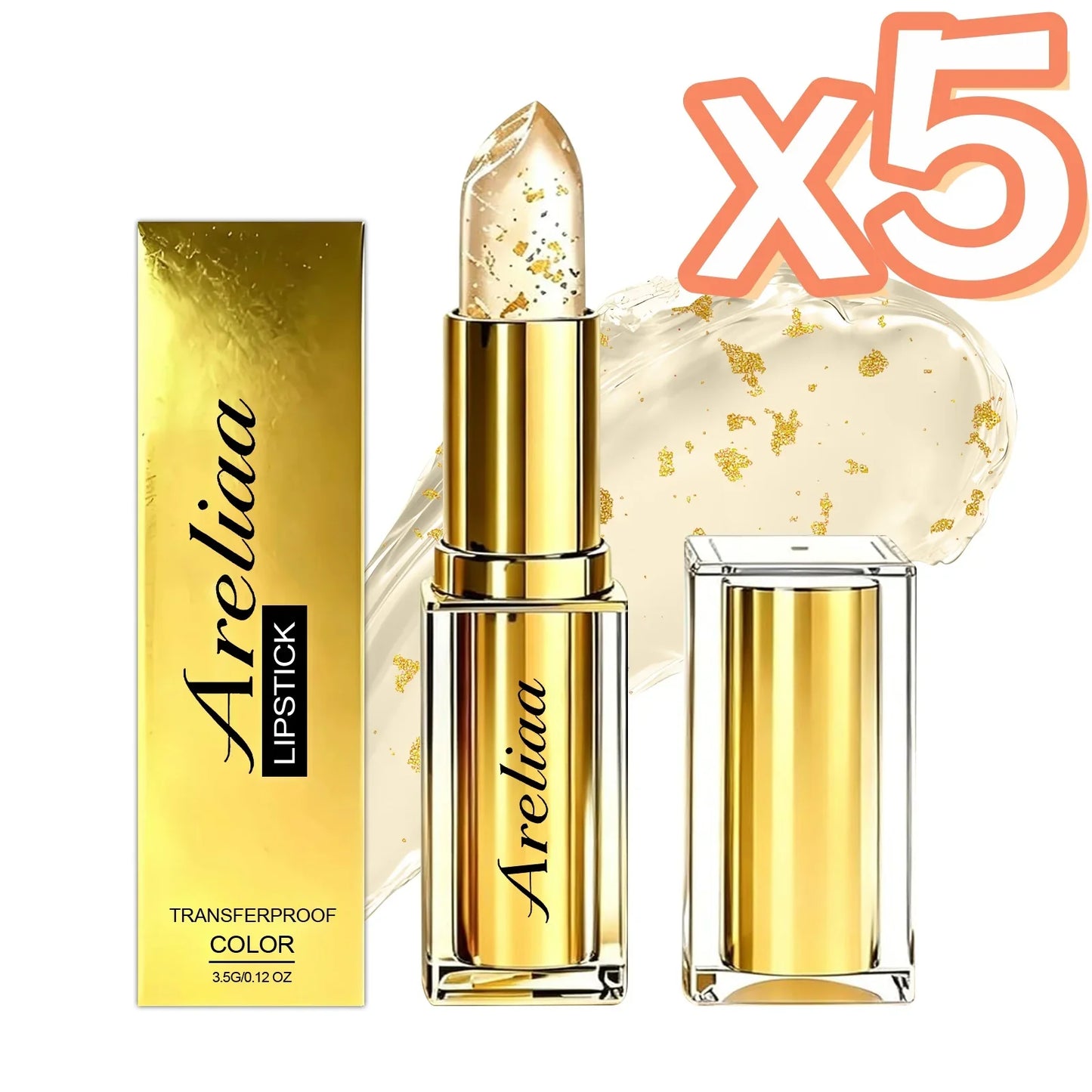 Gold Foil pH Color Changing Lipstick & Moisturizing Lip Balm